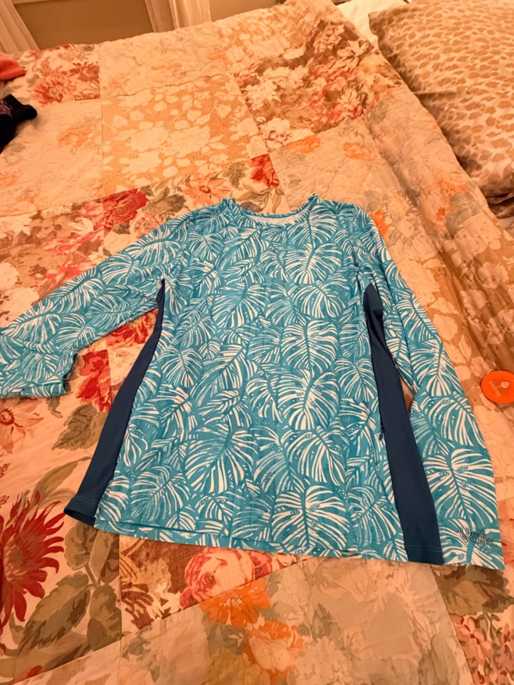 UV SKINZ 2 PIECE SET,SIZE 2X SHORTS NWT, RASHGUARD  NEW NO TAG, AQUA BLUE/WHITE. - Picture 2 of 15